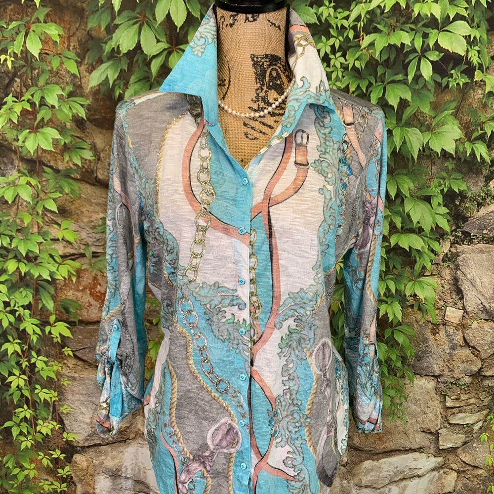 DAVID CLINE Made to Order Tunic Shirt, M